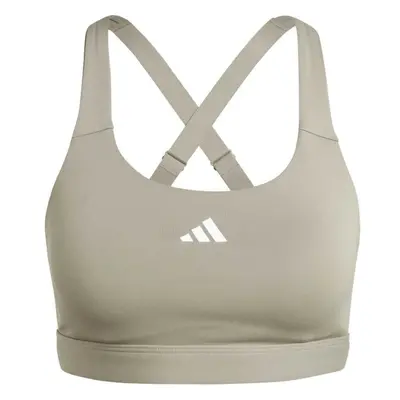 adidas TRAINING HIGH-SUPPORT BRA Dámská sportovní podprsenka, šedá, velikost