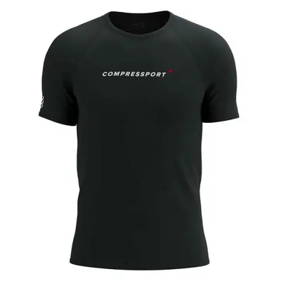 Compressport TRAINING SS LOGO TSHIRT Pánské tréninkové triko, černá, velikost