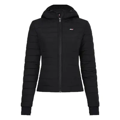 Tommy Hilfiger SLIM SORONA PADDED HOOD JACKET Dámská přechodová bunda, černá, velikost