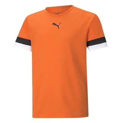 Puma TEAMRISE JERSEY TEE Dětské fotbalové triko, oranžová, velikost