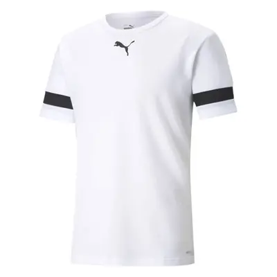 Puma TEAMRISE JERSEY TEE Pánské fotbalové triko, bílá, velikost