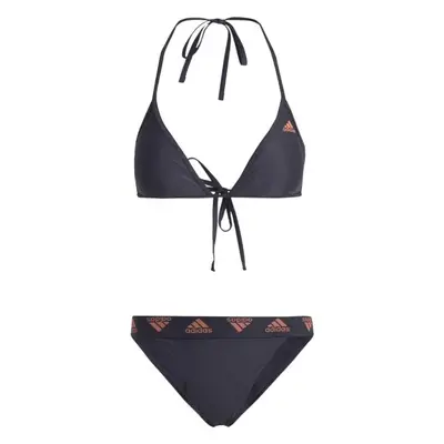 adidas TRIANGLE BIKINI Dámské dvoudílné plavky, tmavě šedá, velikost