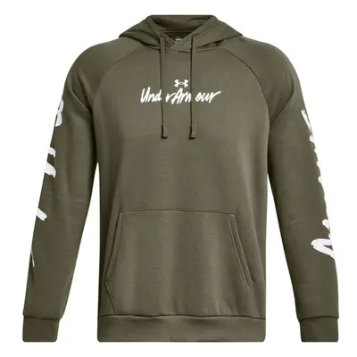 Under Armour RIVAL FLEECE GRAPHIC Pánská mikina, khaki, velikost