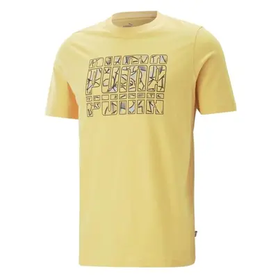 Puma GRAPHICS SUMMER TEE Pánské triko, žlutá, velikost