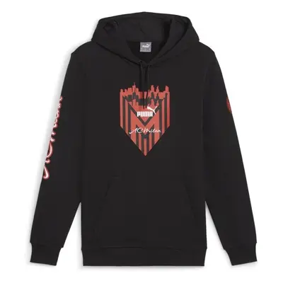 Puma AC MILAN FTBLICONS HOODY Pánská mikina, černá, velikost