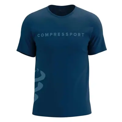 Compressport LOGO SS TSHIRT Pánské tréninkové triko, modrá, velikost