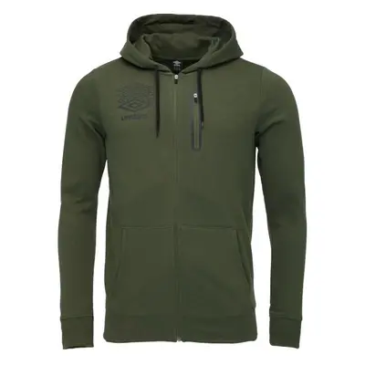 Umbro TERRACE ZIP HOODIE Pánská mikina, khaki, velikost