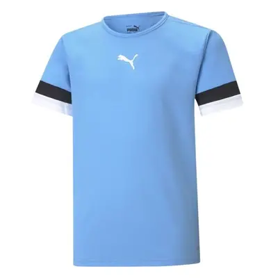 Puma TEAMRISE JERSEY TEE Dětské fotbalové triko, světle modrá, velikost