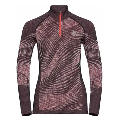 Odlo BL TOP HALF ZIP BLACKCOMB ECO W Dámské funkční triko, lososová, velikost