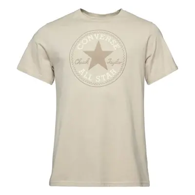 Converse STANDARD FIT CENTER FRONT CHUCK PATCH CORE TEE Unisexové tričko, béžová, velikost