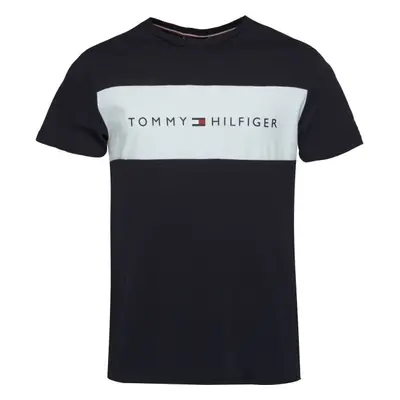 Tommy Hilfiger BLOCK LOGO SS Pánské triko, tmavě modrá, velikost