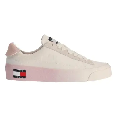 Tommy Hilfiger TOMMY JEANS LEATHER V.FLATFORM Dámské nízké tenisky, bílá, velikost