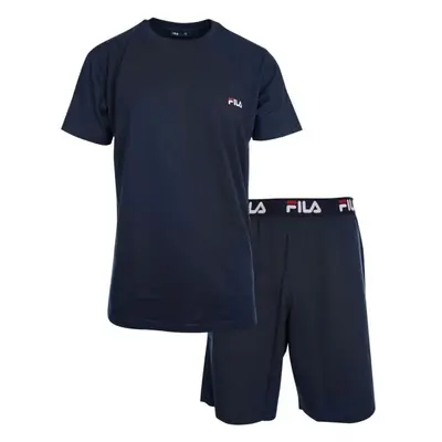 Fila SET SHORT SLEEVES T-SHIRT AND SHORT PANTS IN JERSEY Pánské pyžamo, tmavě modrá, velikost