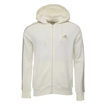 adidas ESSENTIALS 3-STRIPES HOODIE Pánská mikina, béžová, velikost