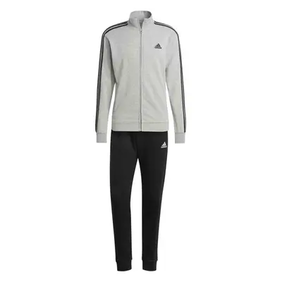 adidas BASIC 3-STRIPES FRENCH TERRY TRACK SUIT Pánská sportovní souprava, šedá, velikost