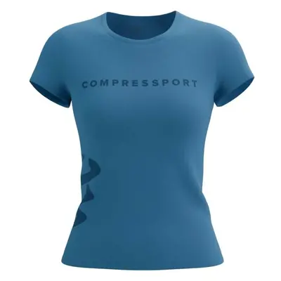 Compressport LOGO SS TSHIRT W Dámské tréninkové triko, modrá, velikost