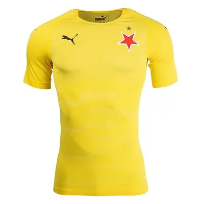 Puma SLAVIA FINAL EVOKNIT TEE GK TEE Pánské brankářské triko, žlutá