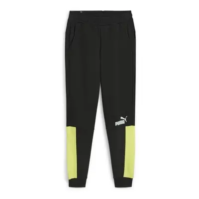 Puma ESSENTIALS+ BLOCK SWEAT PANTS Pánské sportovní tepláky, černá, velikost