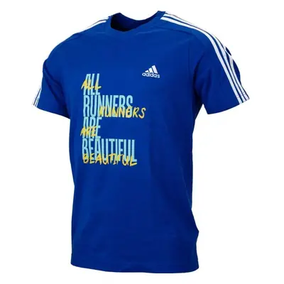 adidas 3-STRIPES TEE Pánské tričko, tmavě modrá, velikost