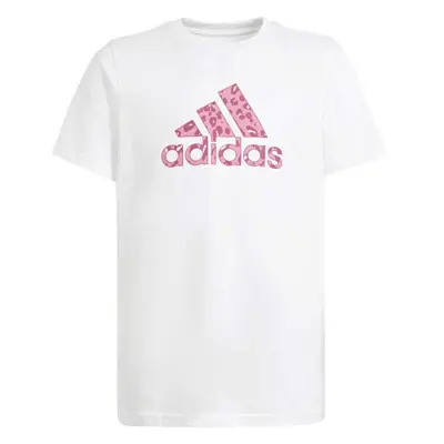 adidas ANIMAL TEE Dívčí tričko, bílá, velikost