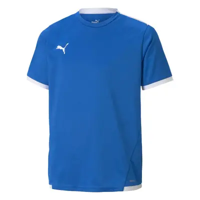 Puma TEAM LIGA JERSEY TEE Juniorské fotbalové triko, modrá, velikost