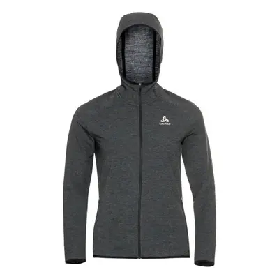 Odlo W RUN EASY MIDLAYER HOODY Dámská běžecká mikina, tmavě šedá, velikost