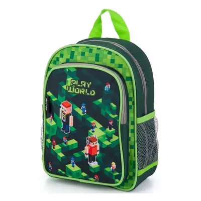 Oxybag KID BACKPACK PLAYWORLD Předškolní batoh, zelená, velikost