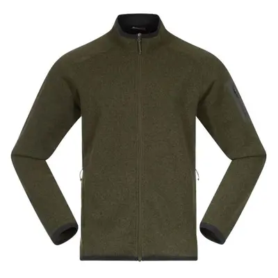 Bergans KAMPHAUG Pánská fleece mikina, khaki, velikost