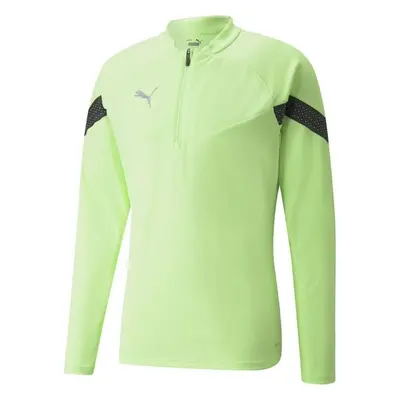 Puma TEAMFINAL TRAINING 1/4 ZIP TOP Pánská sportovní mikina, světle zelená, velikost