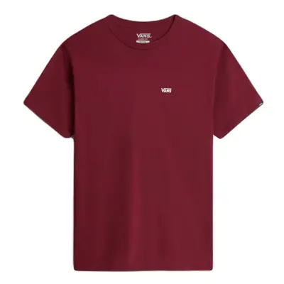 Vans MN LEFT CHEST LOGO TEE Pánské tričko, vínová, velikost