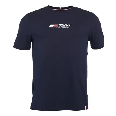 Tommy Hilfiger ESSENTIAL BIG LOGO TEE Pánské tričko, tmavě modrá, velikost