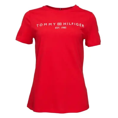 Tommy Hilfiger LOGO CREW NECK Dámské triko, červená, velikost