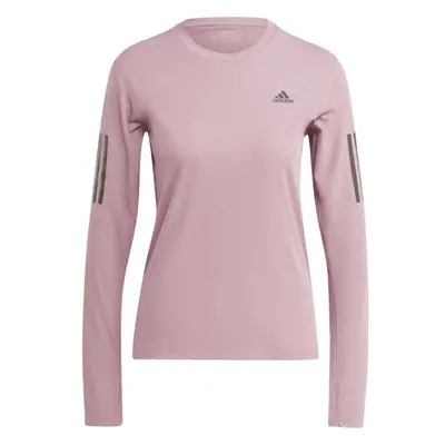 adidas OWN THE RUN LONG SLEEVE TEE Dámské běžecké tričko, fialová, velikost