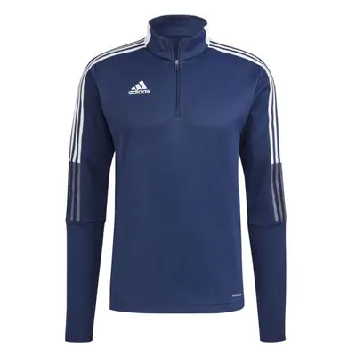 adidas TIRO TOP Pánská fotbalová mikina, tmavě modrá, velikost