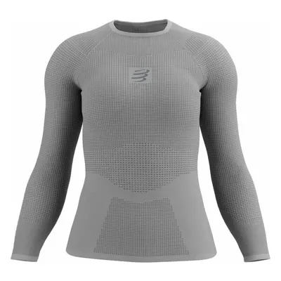 Compressport ON/OFF BASE LAYER LS TOP W Dámské termotriko, šedá, velikost