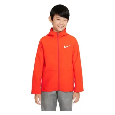 Nike DRI-FIT Chlapecká přechodová bunda, oranžová, velikost