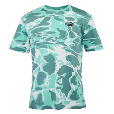 Puma SUMMER SPLASH AOP TEE Pánské triko, zelená, velikost