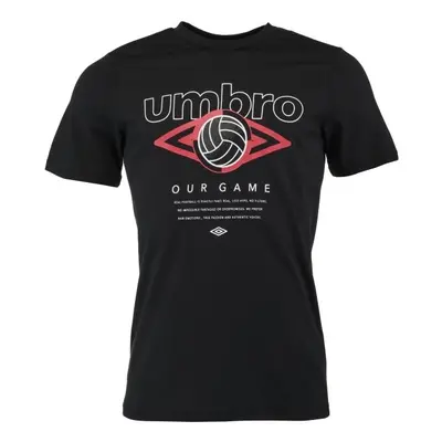 Umbro FW RETRO FOOTVALL GRAPHIC TEE Pánské triko, černá, velikost