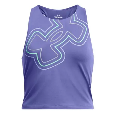 Under Armour MOTION BRANDED CROP TANK Dámské tílko, fialová, velikost