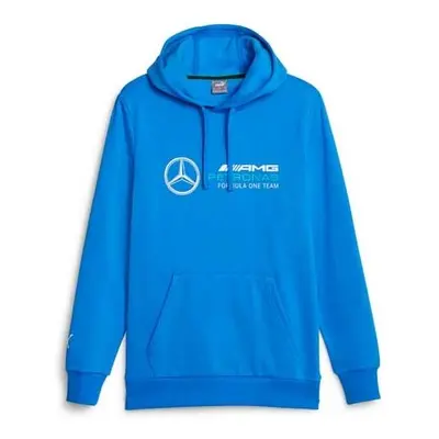 Puma MERCEDES-AMG PETRONAS F1 ESSENTIALS HOODIE Pánský svetr, modrá, velikost