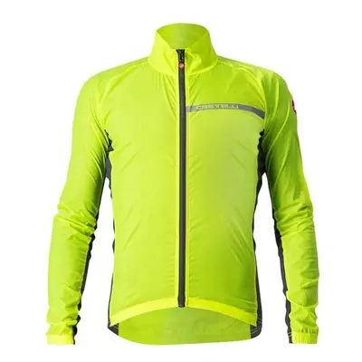 Castelli SQUADRA STRETCH Pánská větrovka na kolo, reflexní neon, velikost