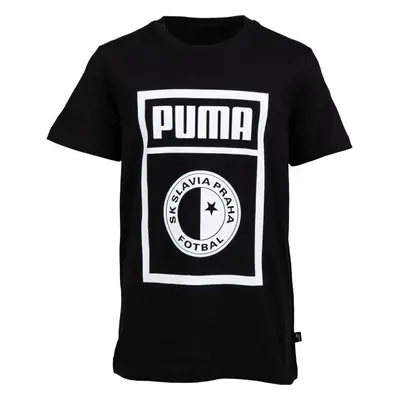 Puma SLAVIA PRAGUE GRAPHIC TEE Juniorské triko, černá, velikost