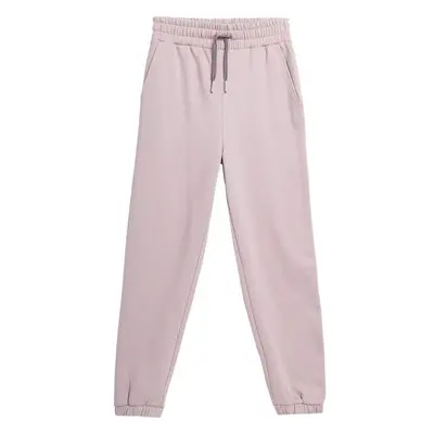 4F TROUSERS CAS W Dámské tepláky, růžová, velikost