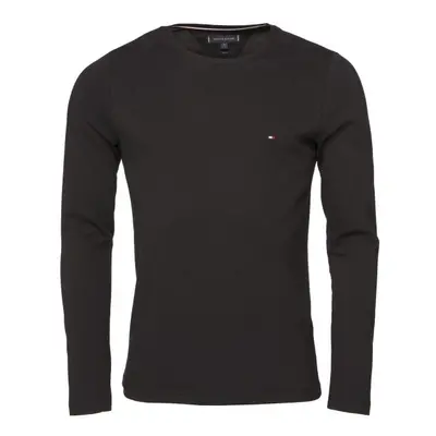 Tommy Hilfiger STRETCH SLIM FIT LONG SLEEVE TEE Pánské triko, černá, velikost