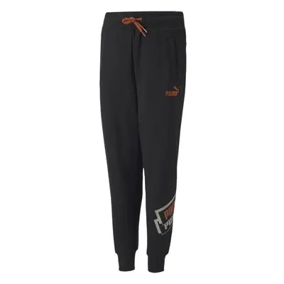 Puma ALPHA HOLIDAY SWEATPANTS FL B Dětské tepláky, černá, velikost