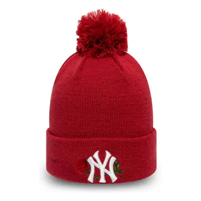 New Era MLB TWINE BOBBLE KNIT KIDS NEW YORK YANKEES Dívčí zimní čepice, červená, velikost