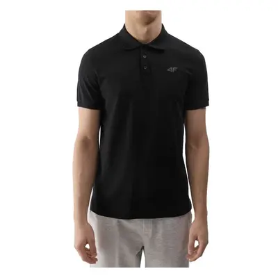 4F POLO SHIRT Pánské polo tričko, černá, velikost