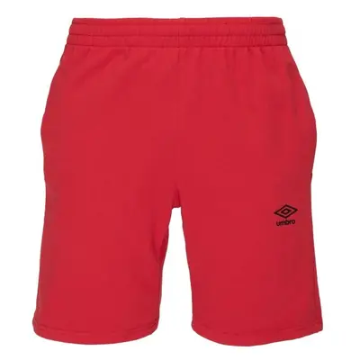 Umbro FRENCH TERRY SHORT ESSENTIALS Pánské teplákové kraťasy, červená, velikost