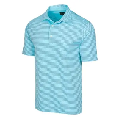 GREGNORMAN PROTEK ML75 STRIPE POLO Pánské golfové polo triko, tyrkysová, velikost