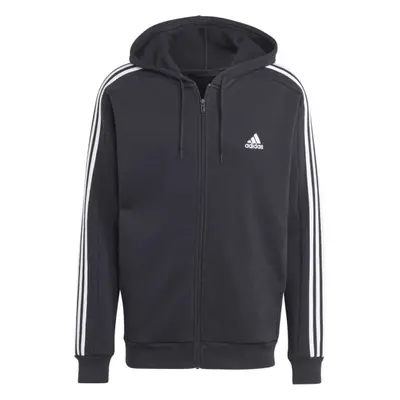 adidas 3-STRIPES FULL-ZIP HOODIE Pánská mikina, černá, velikost